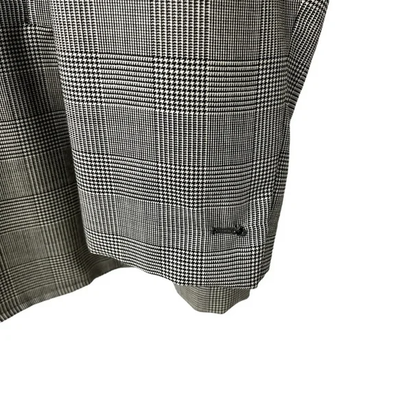 Gianni Versace Plaid Button Front Jacker Black and White Size 54 (XXL) Vintage - Picture 5 of 10